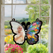 Personalized Photo Memorial Suncatcher Ornament, custom photo, I'm always with you, In loving memory, sympathy gift, grief gift