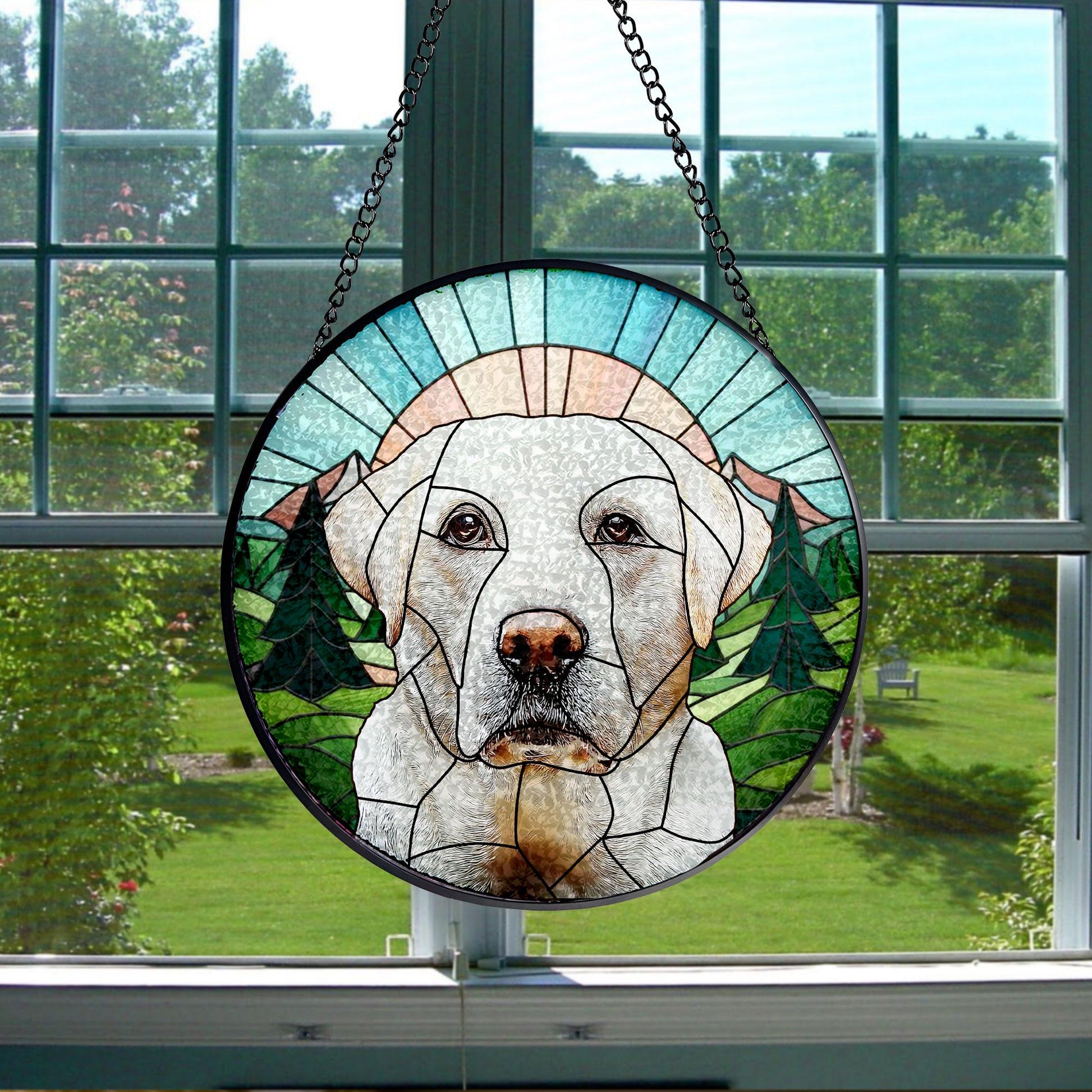 Custom Dog Art Suncatcher Glass From Photo, Pet Memorial Ornament, Dog Art Suncatcher, Gift for Dog Lovers, House Decor,Dog Mom Gift