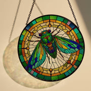 Cicada GLASS Window Decor, Translucent Decor, Insect glass window hanging, cicada vibrant Decor Gift, cicada Suncatcher, Insect lover gift