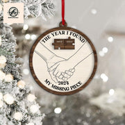Couple Christmas 2024 Ornament, The Year I Found My Missing Piece Ornament, Custom Couple Ornament, Couple Gift, Xmas Gift Idea,Gift For Her
