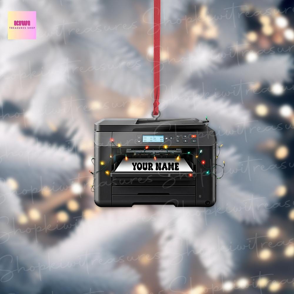 Personalized Printer Laser Ornament, Christmas Tree Ornament Decor, Christmas Printer Ornament, Christmas 2D Flat ornament