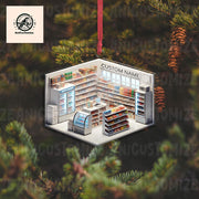 Personalized Convenience Store Christmas 2D Ornament, Convenience Shop Ornament, Convenience Grocery Ornament, Grocery Shop Holiday Decor