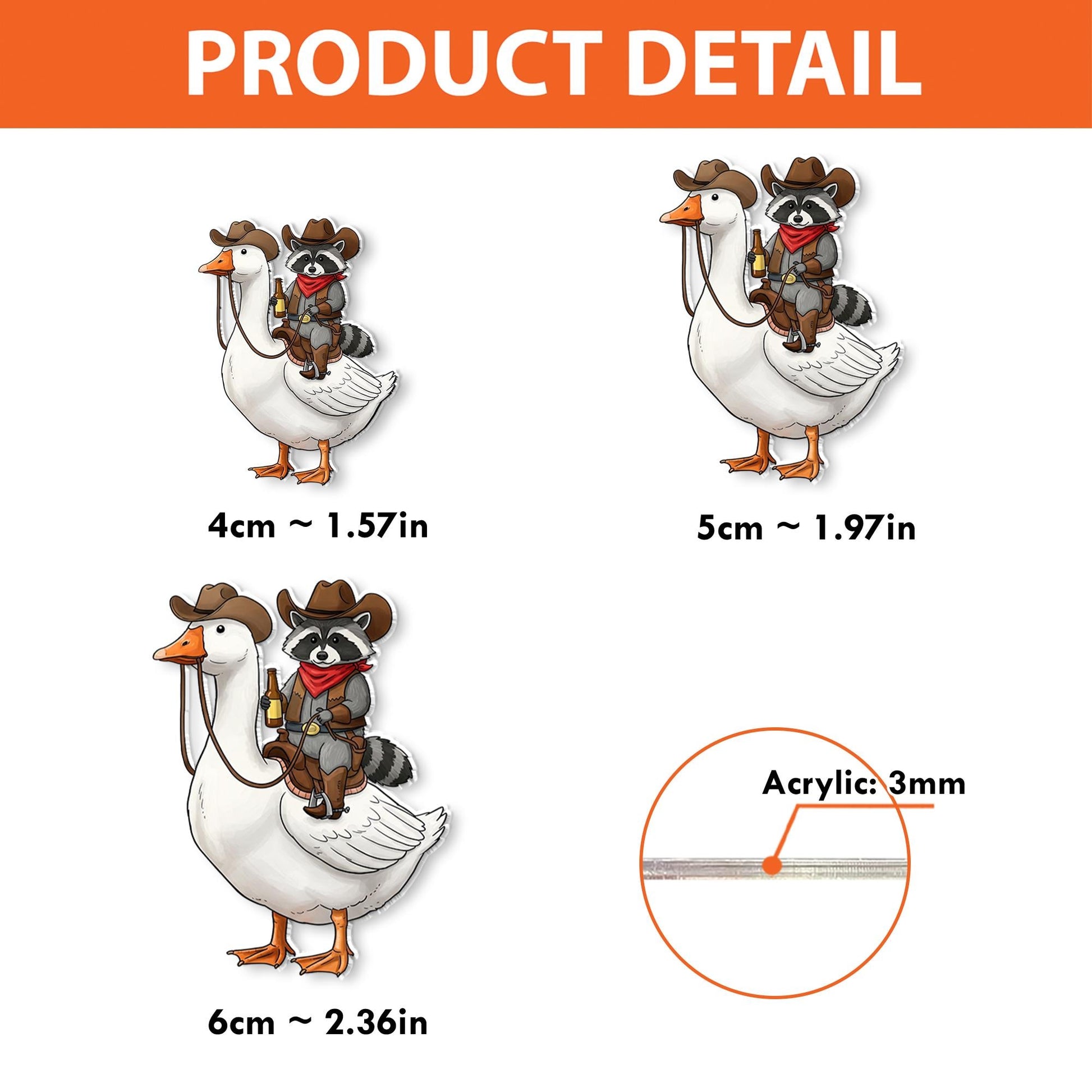 Cowboy Raccoon on a goose with a beer Badge Reel, Raccoon Badge Clip, Funny Goose Badge Reel, ID Holder, Nurse Badge Reel, Medical Student