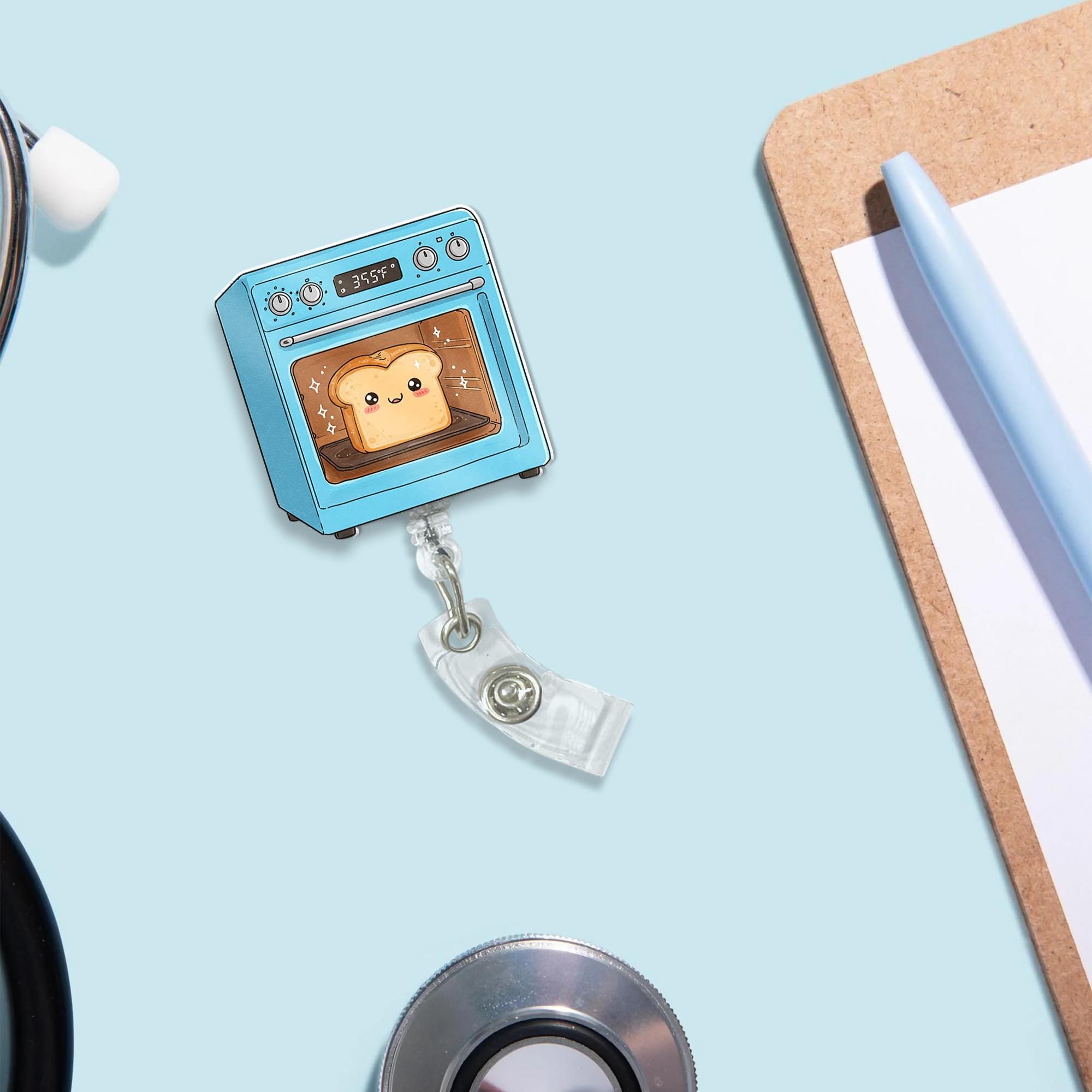 Bun in the Oven Badge Reel, Cute L&D Nurse Gift, Maternity Labor Delivery ID Clip, Midwife Gift, Nurse Badge Clip, Gift For Nurse