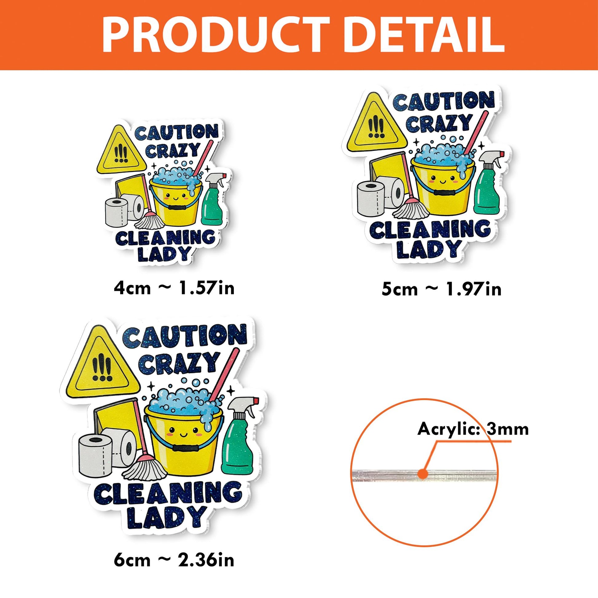 Crazy Cleaning Lady Badge Reel – Funny Janitor Maid ID Clip, Cleaner Gift Idea, Evs Badge Clip, Cleaning Lady Gift Idea, Gift For Her