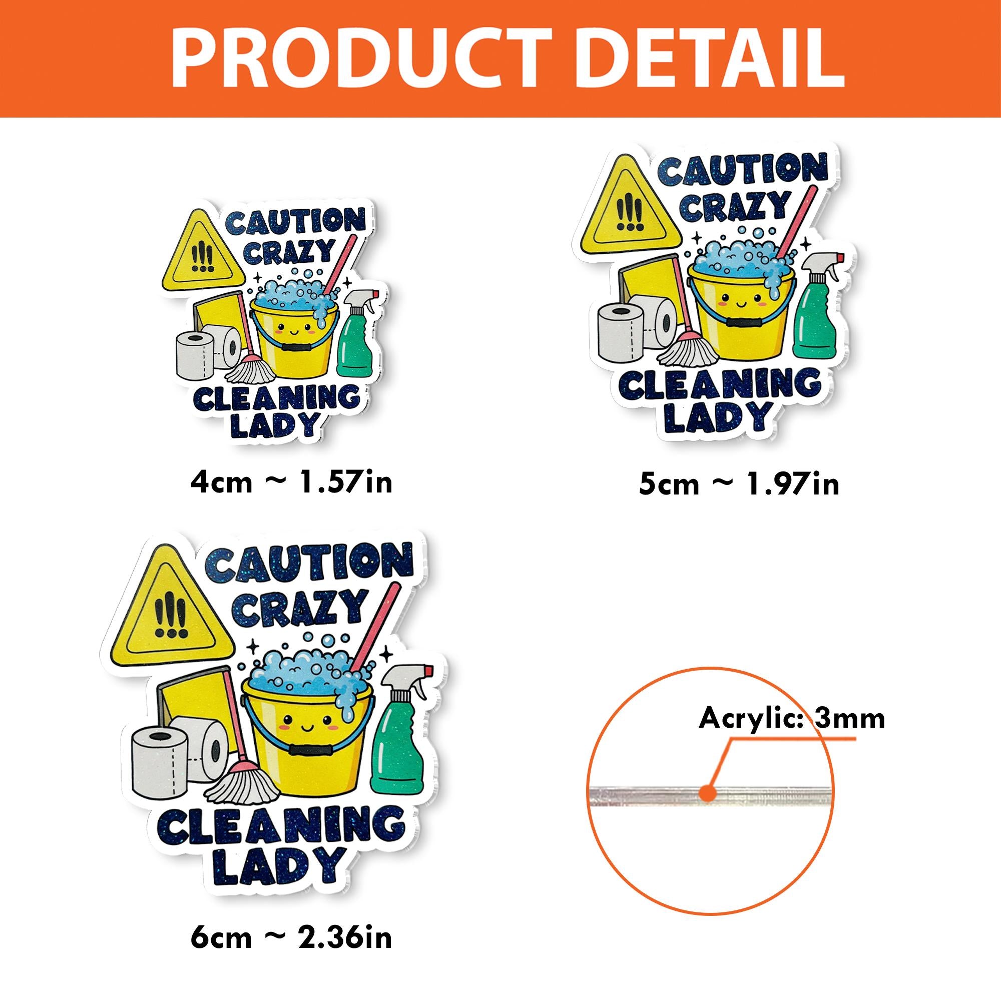 Crazy Cleaning Lady Badge Reel – Funny Janitor Maid ID Clip, Cleaner Gift Idea, Evs Badge Clip, Cleaning Lady Gift Idea, Gift For Her