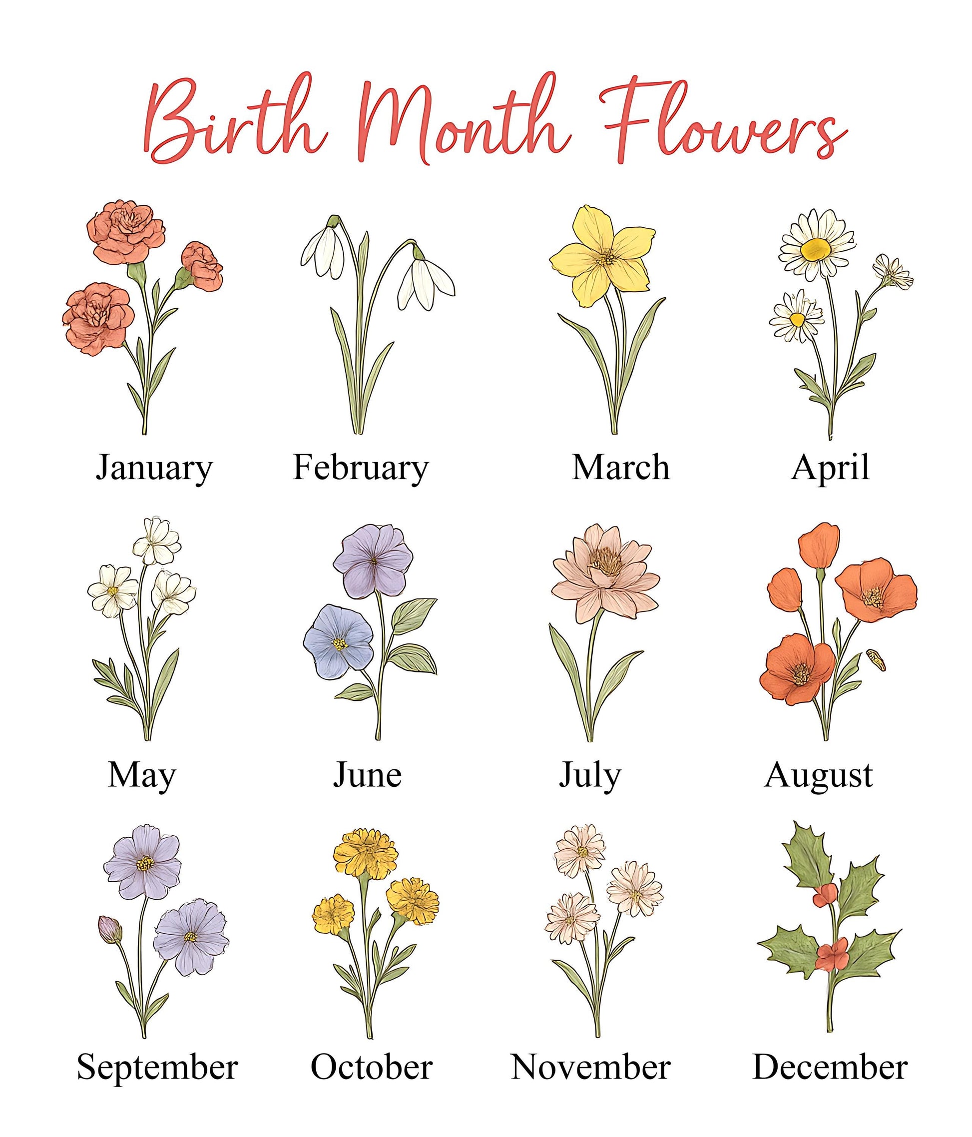 Custom Birth Flower Vase for Grandma – Personalized Ceramic Vase with Kids Names, Mother’s Day Gift for Mom & Nana