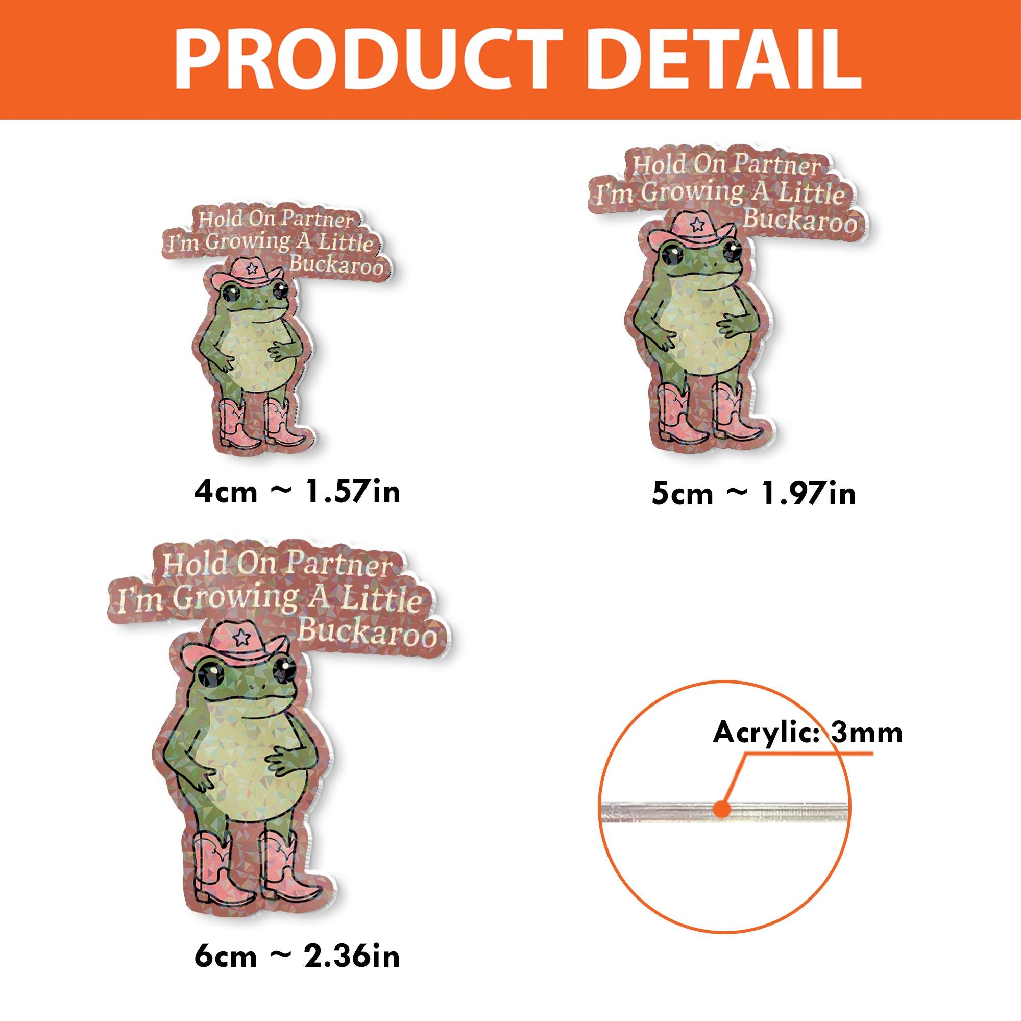 Cowboy Frog Badge Reel Gift for Expecting Mom or Nurse – Cute Baby Announcement Accessory for Mother's Day, Funny Pregnancy Reveal Clip