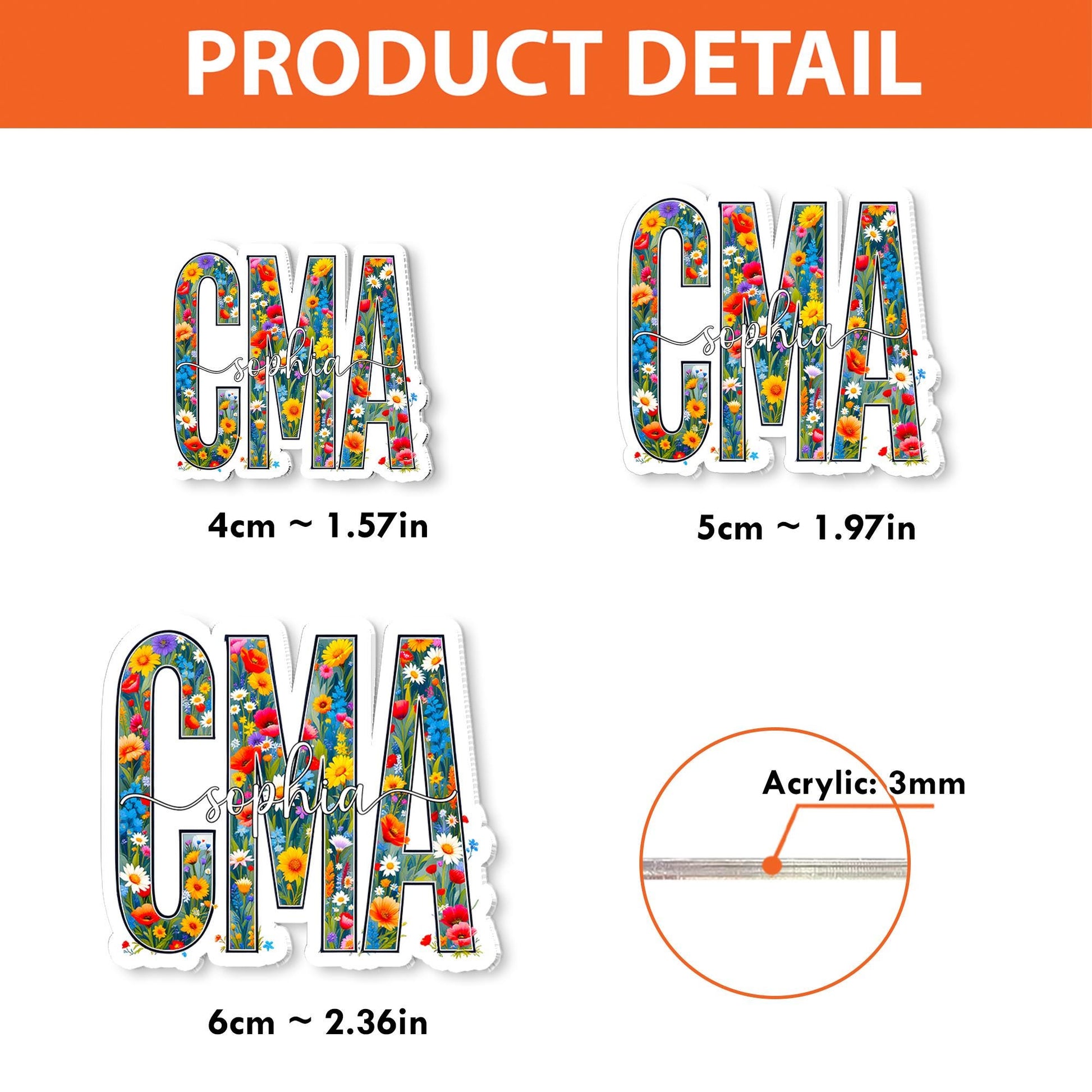 Personalized CMA Badge Reel, Floral Medical Assistant ID Holder, Custom Name Nurse Badge, Retractable Lanyard, Flower Design Gift