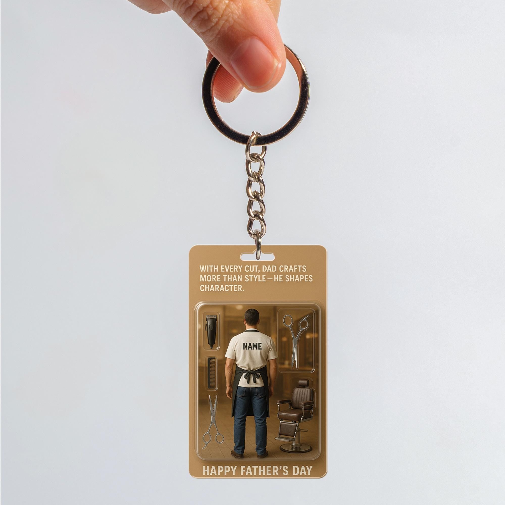 Custom Father's Day 2D FLAT Plaque, Barber Dad Gift, Father’s Day Gift for Hairstylist Dad, Funny Hairdresser Keepsake, Salon Display Art