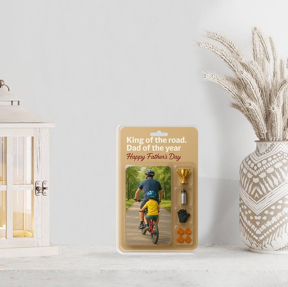 Personalized Dad Biking Acrylic Block, Custom Father's Day Gift, Custom Sports Dad Plaque, Best Dad Ever Keepsake From Son, Cycling Theme