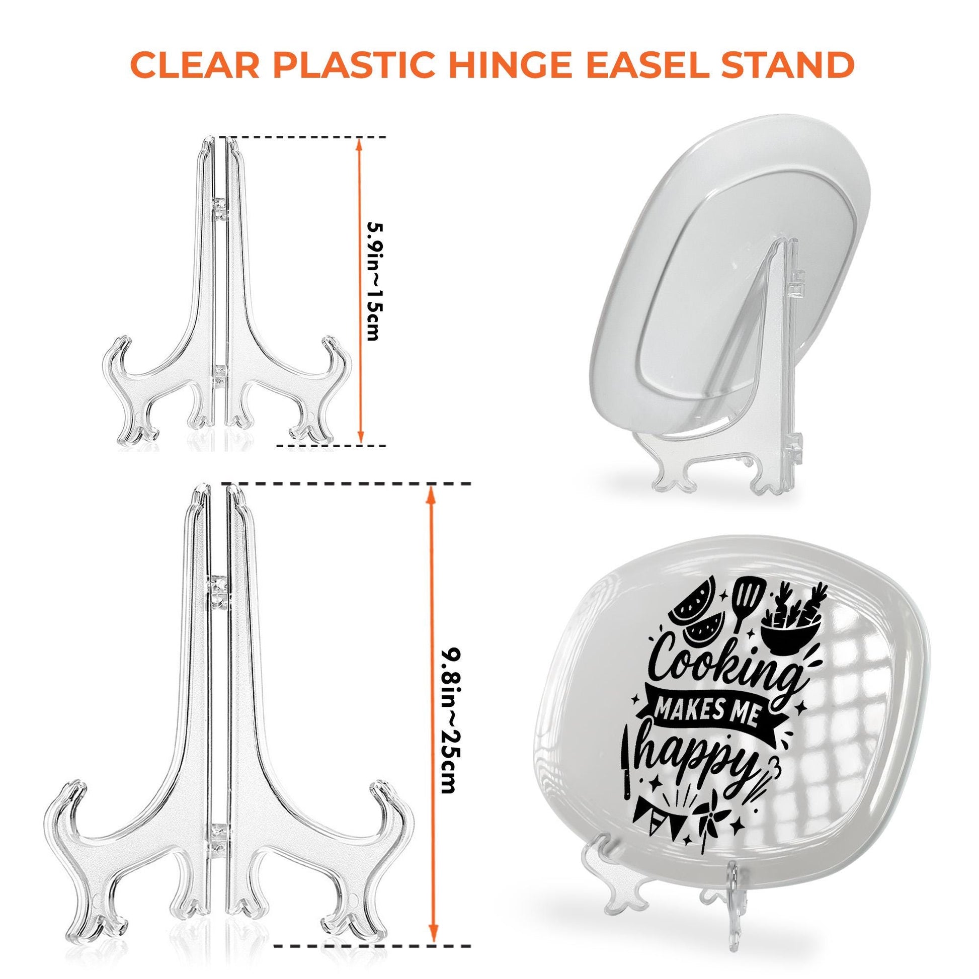 Cooking Makes Me Happy Platter – Funny Kitchen Serveware Tray, Gift for Chefs, Cooks & Food Lovers – Decorative Melamine Plate