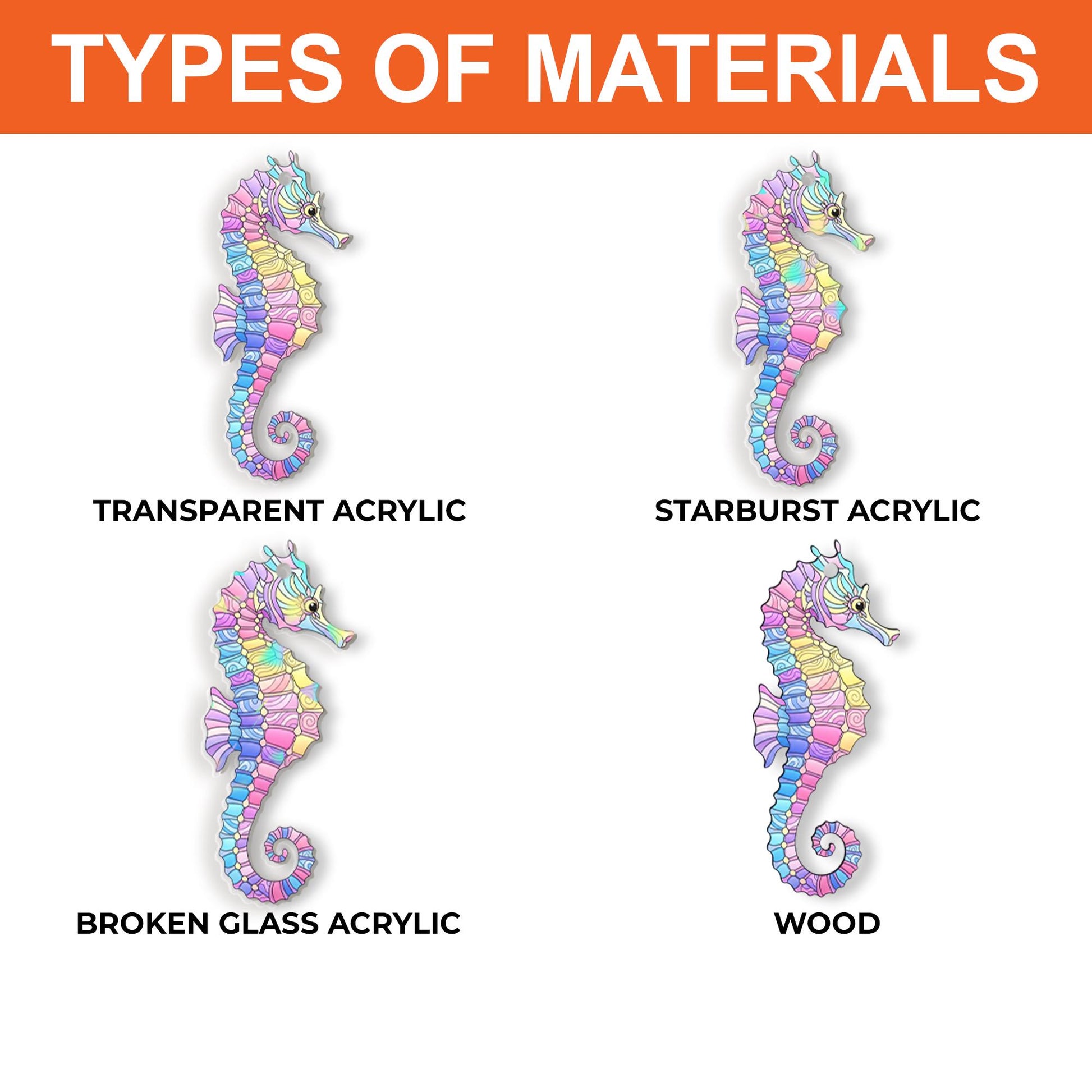 Colorful Seahorse Earrings – Ocean-Inspired Rainbow Sea Creature Jewelry, Mermaidcore Beach Gift for Her, Fun Summer Dangle Earrings