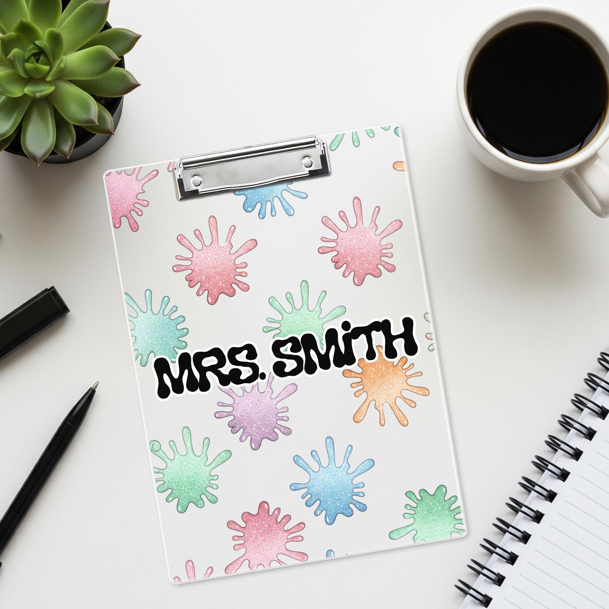 Personalized Science Teacher Clipboard – Custom Name Back to School Gift, Fun Art-Inspired Classroom Decor, Teacher School Supplies