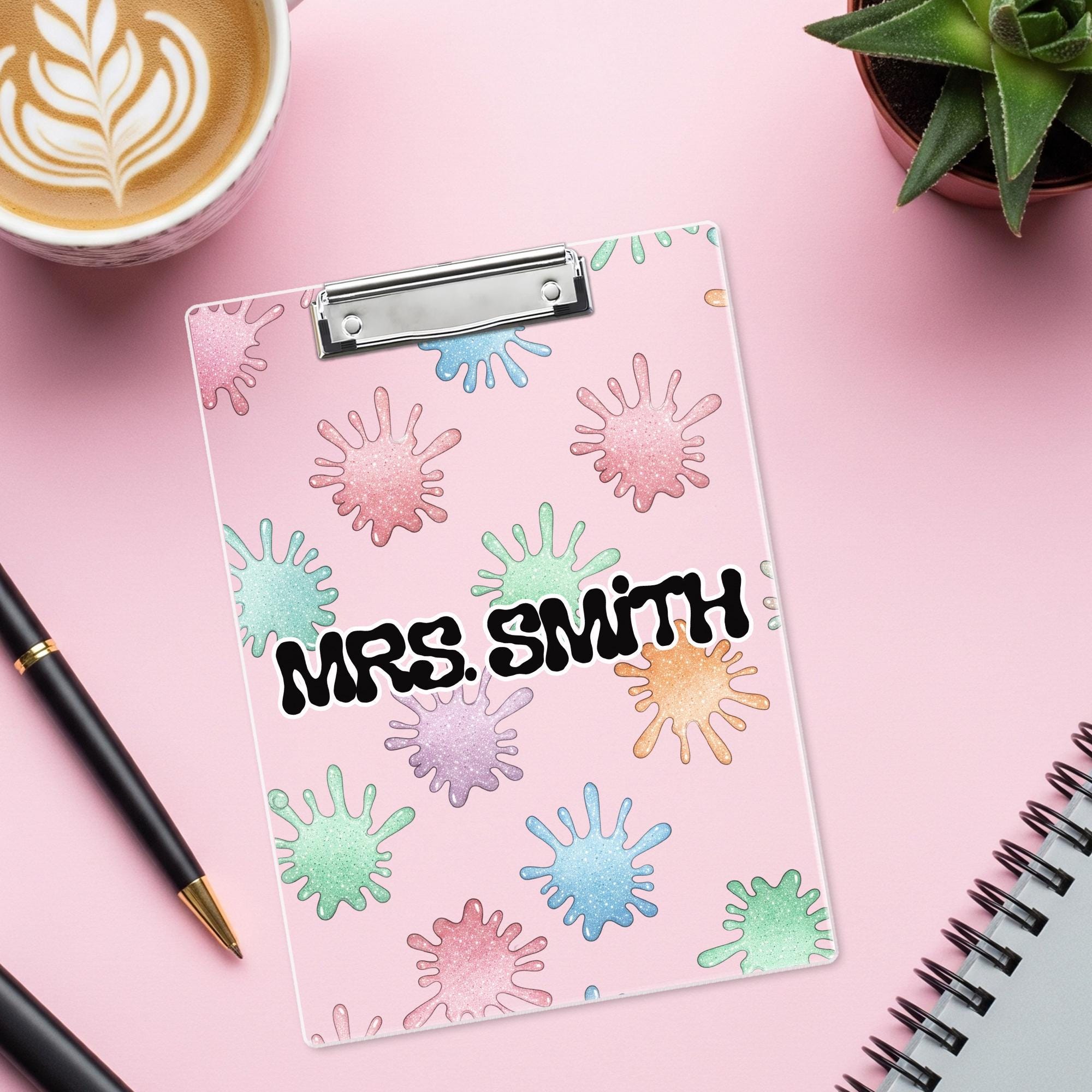 Personalized Science Teacher Clipboard – Custom Name Back to School Gift, Fun Art-Inspired Classroom Decor, Teacher School Supplies