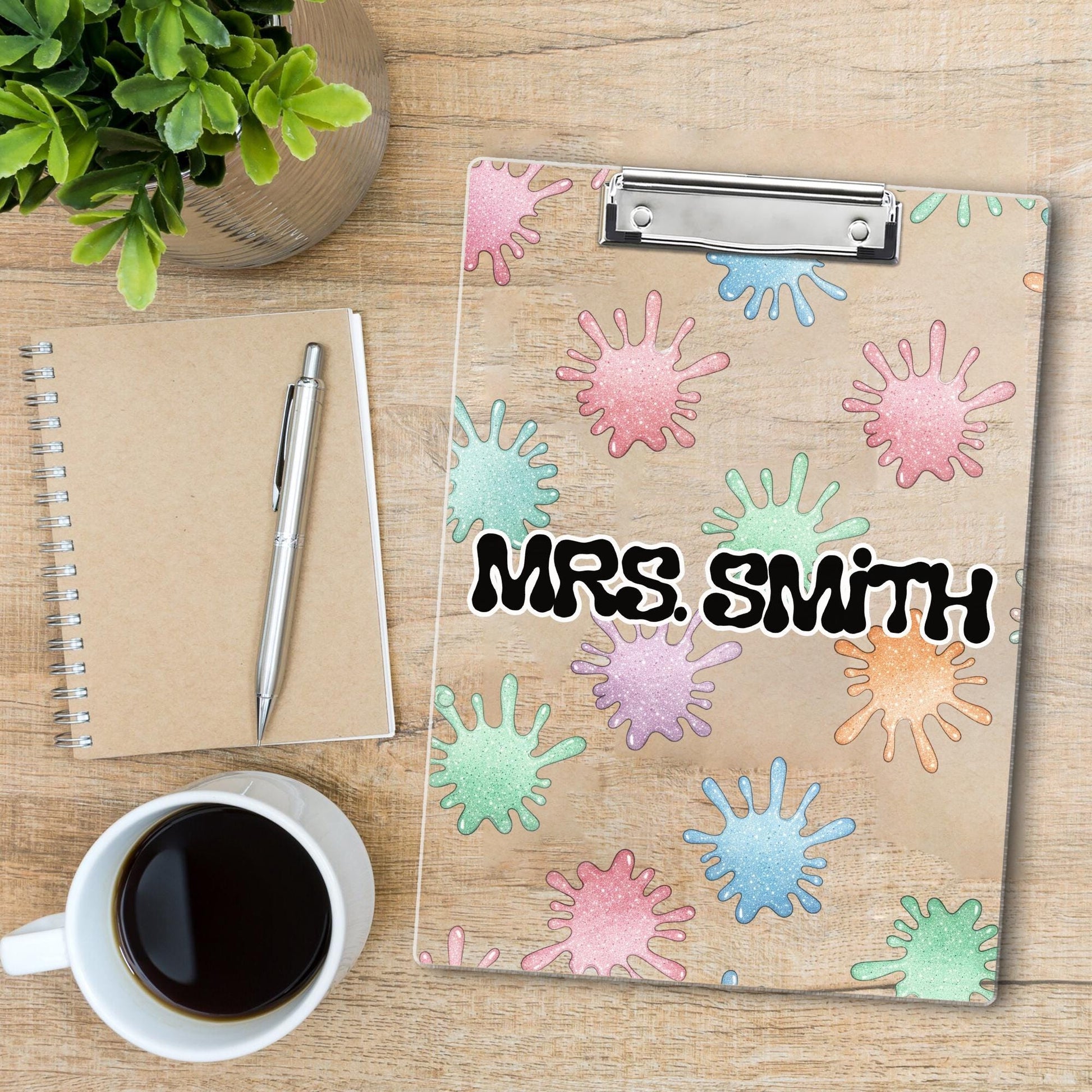 Personalized Science Teacher Clipboard – Custom Name Back to School Gift, Fun Art-Inspired Classroom Decor, Teacher School Supplies