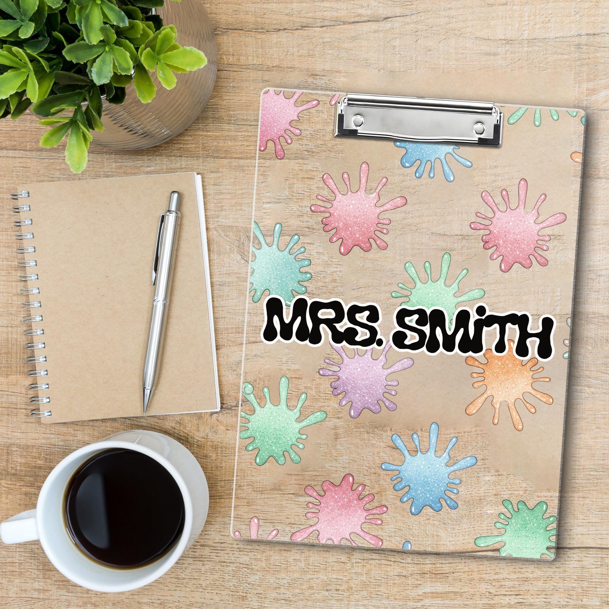 Personalized Science Teacher Clipboard – Custom Name Back to School Gift, Fun Art-Inspired Classroom Decor, Teacher School Supplies