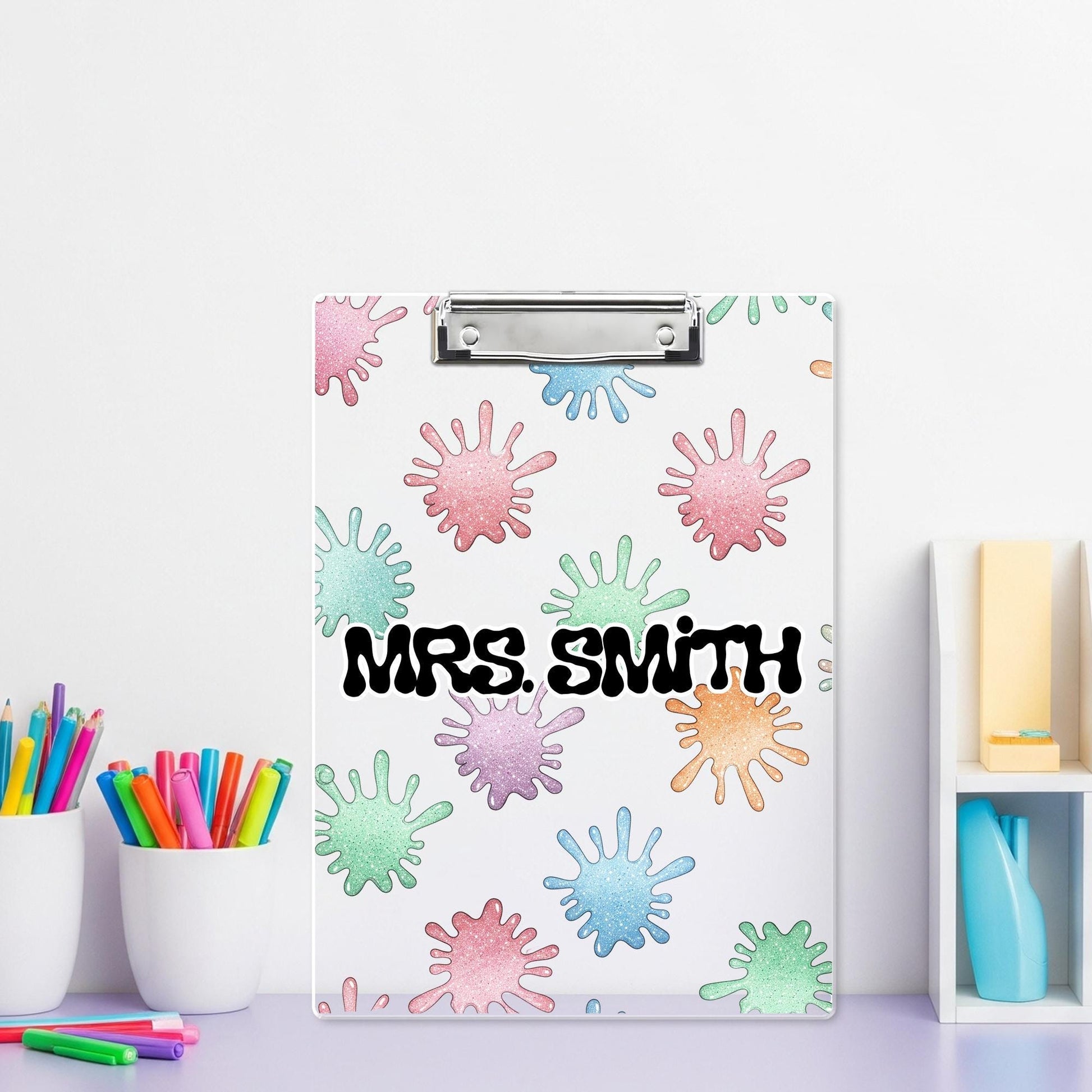 Personalized Science Teacher Clipboard – Custom Name Back to School Gift, Fun Art-Inspired Classroom Decor, Teacher School Supplies