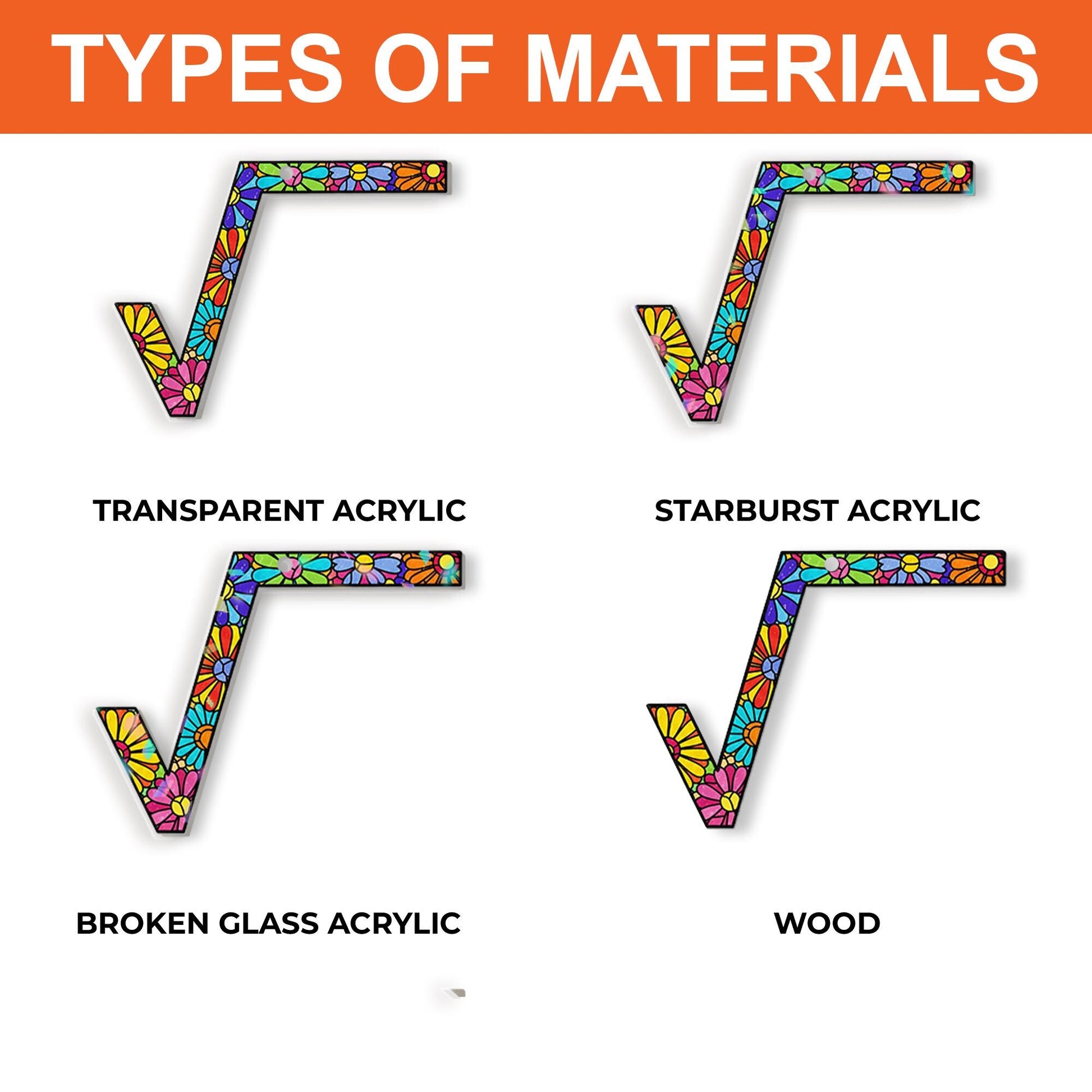 Colorful Square Root Earrings, Math Teacher Jewelry, Funny Math Gift, Flower Pattern Dangle Earrings, Geeky Teacher Accessory