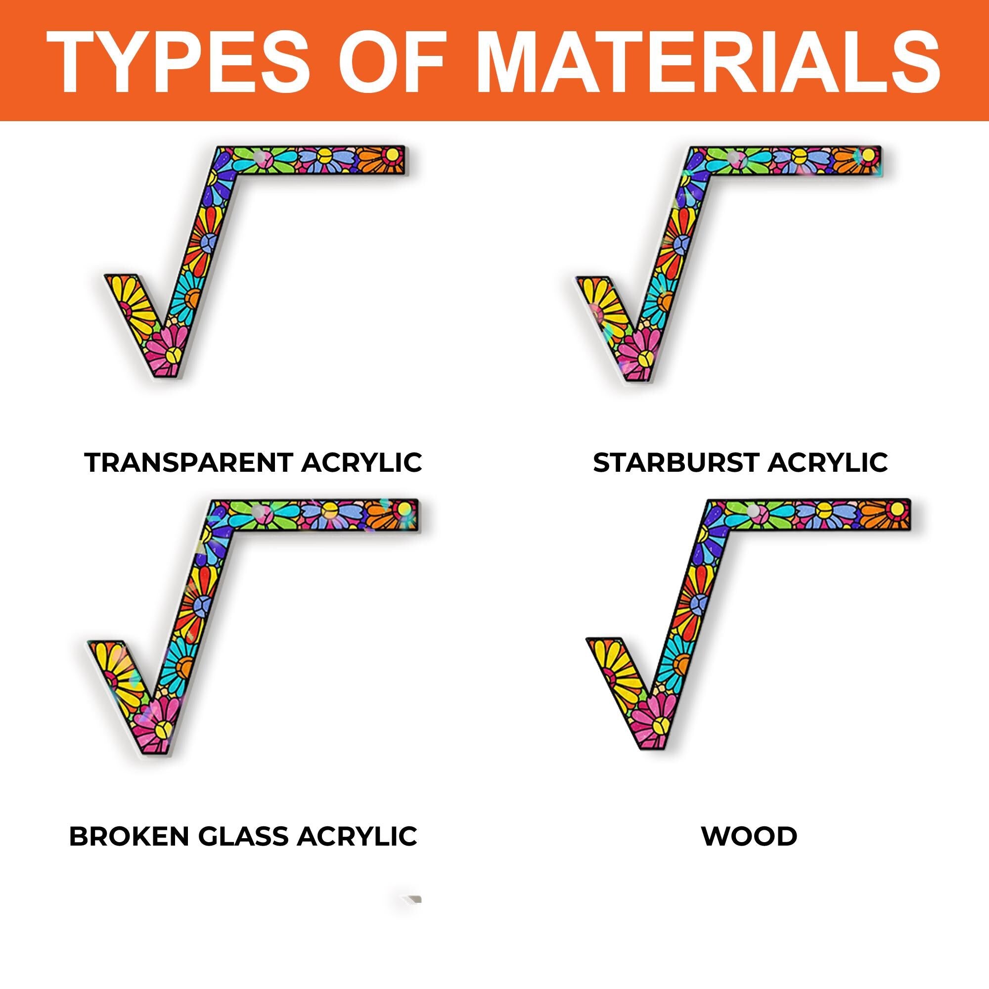 Colorful Square Root Earrings, Math Teacher Jewelry, Funny Math Gift, Flower Pattern Dangle Earrings, Geeky Teacher Accessory