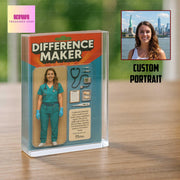 Custom Difference Maker Nurse Acrylic Block – Personalized Nurse Gift – Nurse Week Gift – Retirement Nurse Keepsake - Gift For Nurse