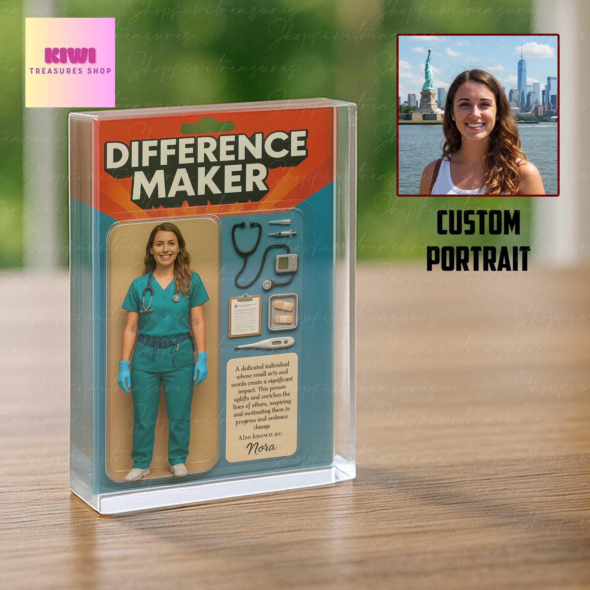 Custom Difference Maker Nurse Acrylic Block – Personalized Nurse Gift – Nurse Week Gift – Retirement Nurse Keepsake - Gift For Nurse