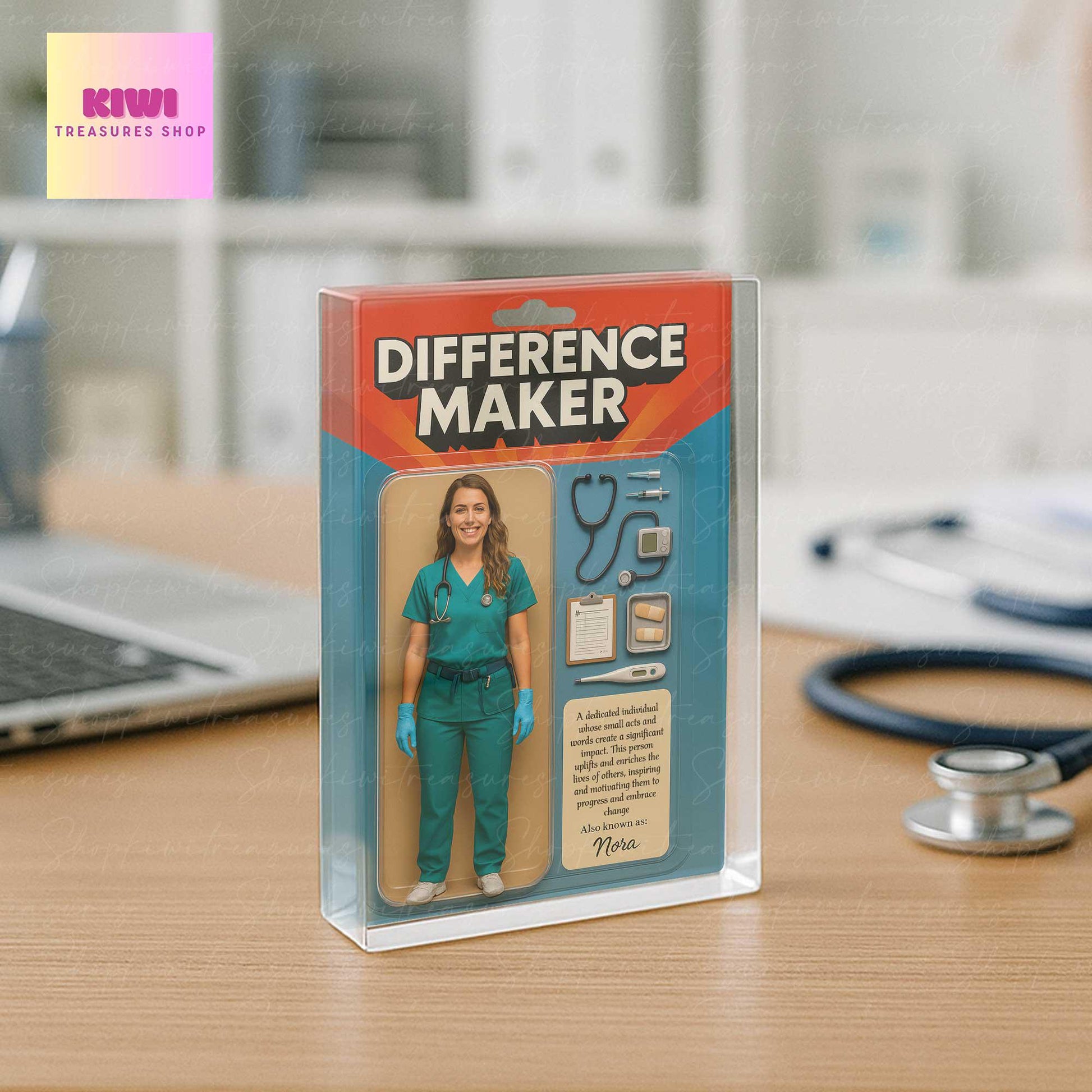 Custom Difference Maker Nurse Acrylic Block – Personalized Nurse Gift – Nurse Week Gift – Retirement Nurse Keepsake - Gift For Nurse