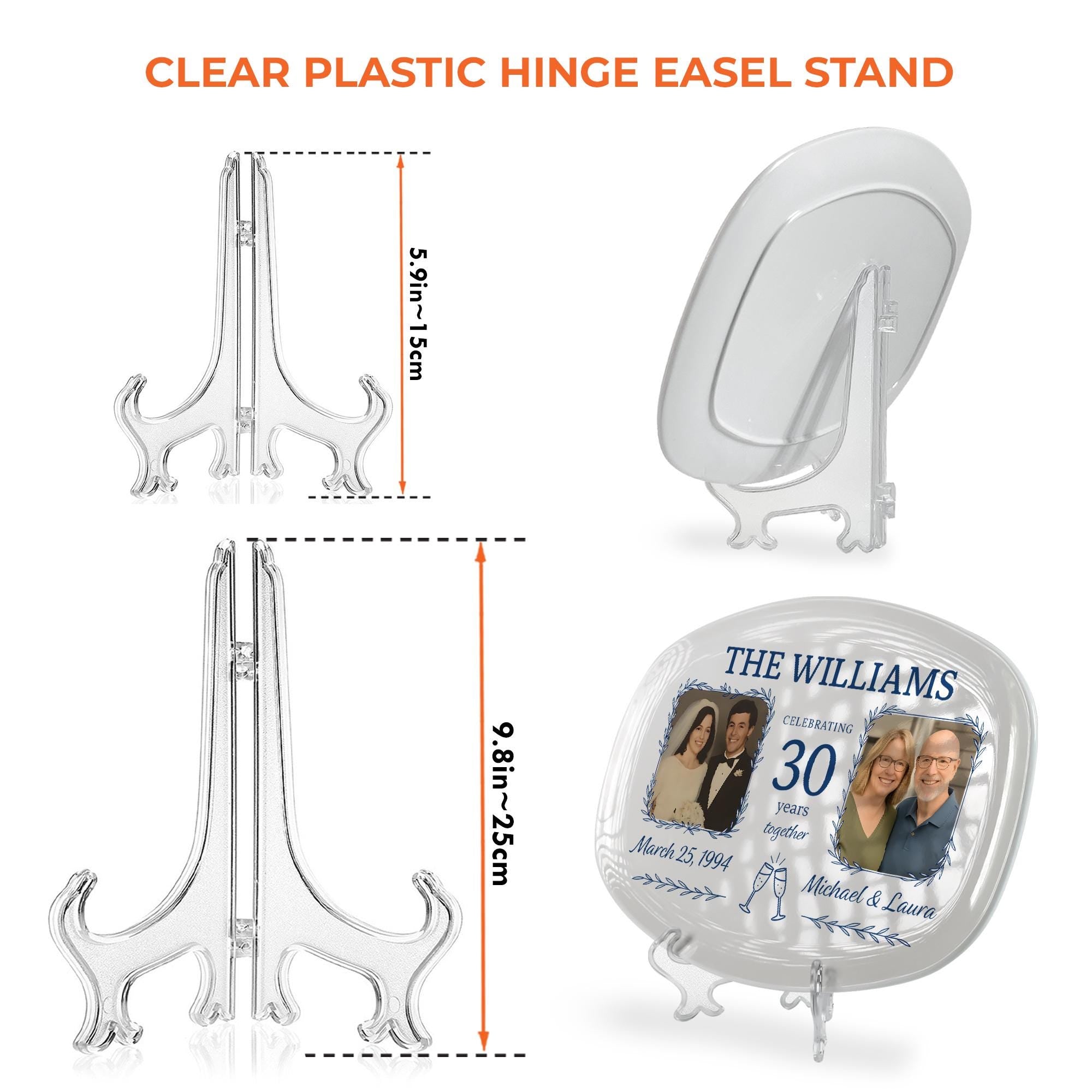 Custom Anniversary Photo Platter, Personalized Wedding Keepsake Gift, Couple Name & Date Tray, Family Heirloom DECOR ONLY