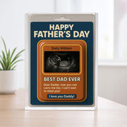 Personalized Father's Day Acrylic Plaque from Baby – Ultrasound Gift for New Dad – Best Dad Ever Keepsake – I Can’t Wait to Meet You Daddy