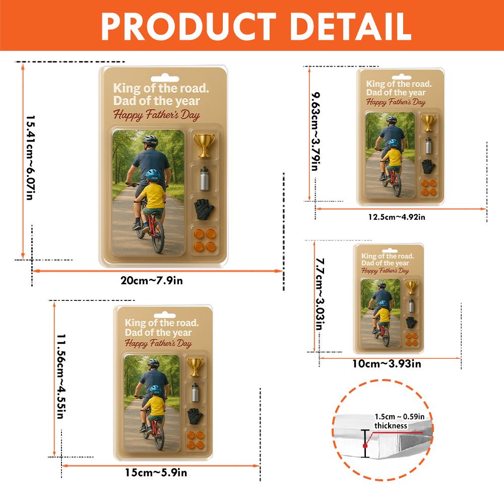 Personalized Dad Biking Acrylic Block, Custom Father's Day Gift, Custom Sports Dad Plaque, Best Dad Ever Keepsake From Son, Cycling Theme