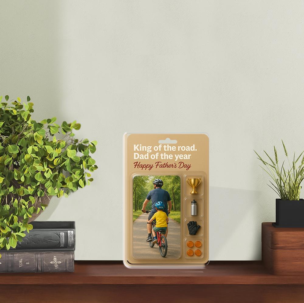 Personalized Dad Biking Acrylic Block, Custom Father's Day Gift, Custom Sports Dad Plaque, Best Dad Ever Keepsake From Son, Cycling Theme