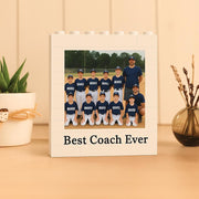 Custom Coach Photo Gift Block, Personalized Baseball Team Picture Keepsake, Thank You Coach Frame, Coach Appreciation Gift