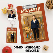 Custom Art Teacher Clipboard, Personalized Photo Gift, Back to School, Unique Teacher Decor, Art Class Supply Display, Teacher Supplies Gift