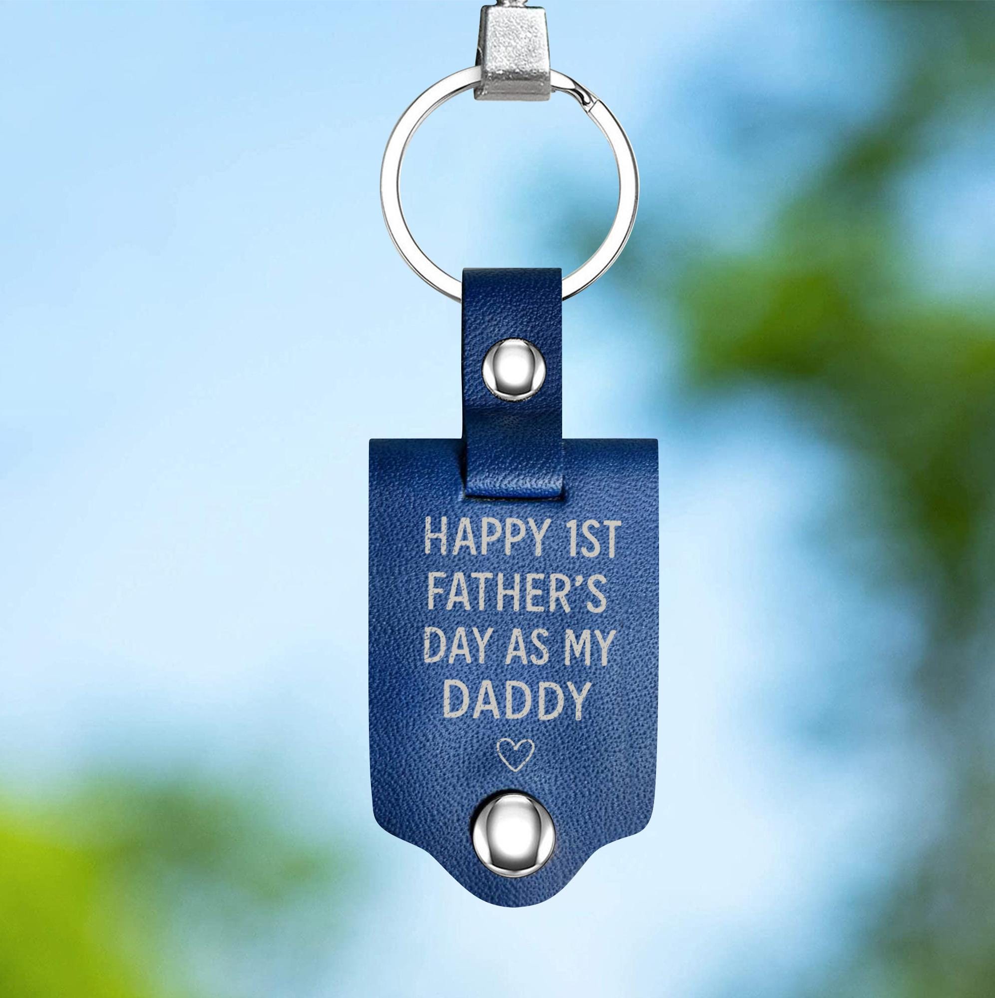 Custom Ultrasound Leather Photo Keychain | Dear Daddy Gift from Bump | Pregnancy Reveal Keepsake | First Father’s Day Key Ring