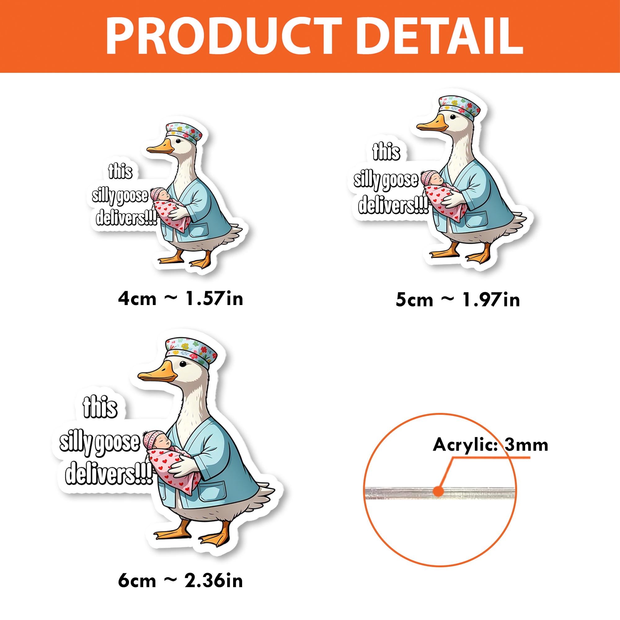 Silly Goose NICU Nurse Badge Reel – Funny Baby Delivery ID Holder for Labor & Delivery Nurses, Baby Delivery Nurse Gift, Nicu ID Holder