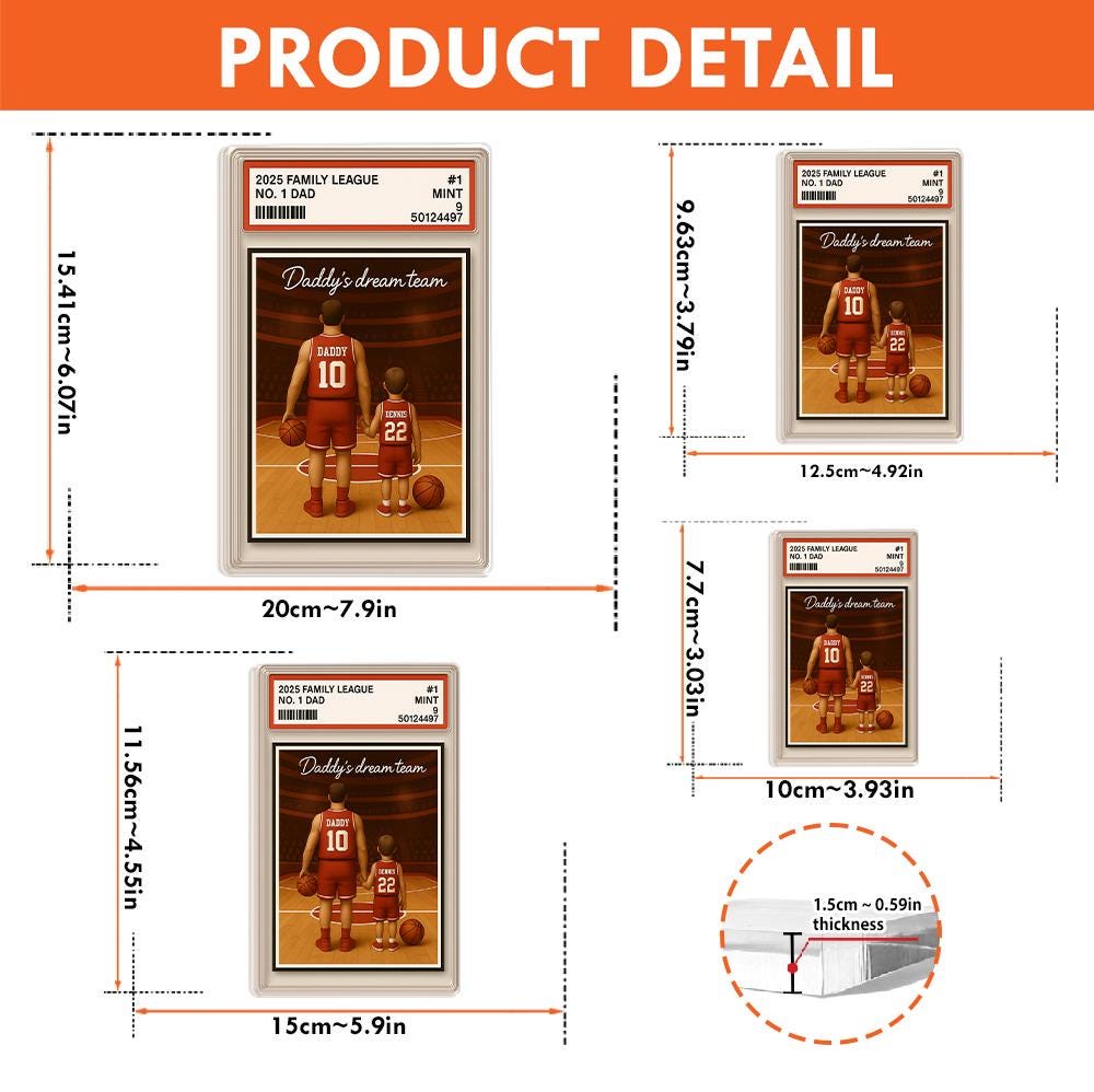 Custom Basketball Dad Acrylic Block | Personalized Father’s Day Gift from Kids | Daddy’s Dream Team Sports Plaque | Hoop Lover Gift