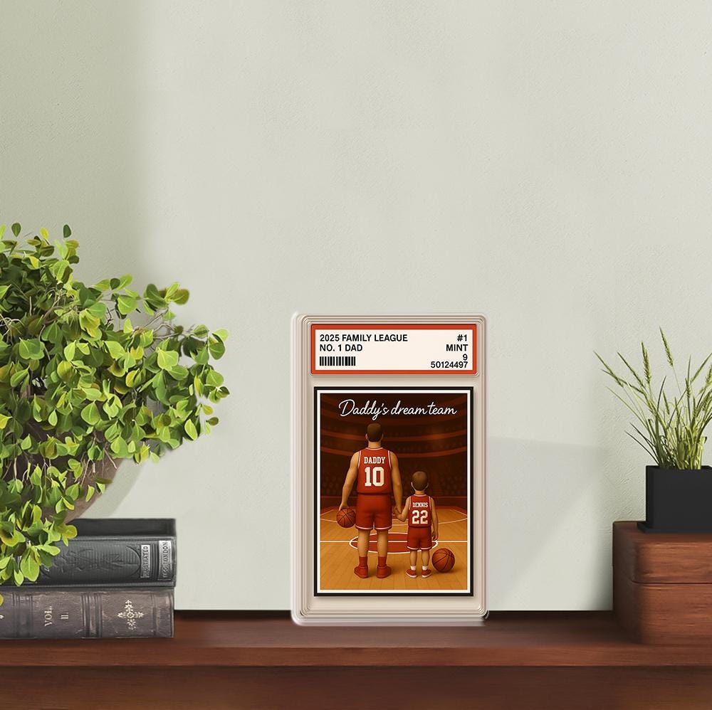 Custom Basketball Dad Acrylic Block | Personalized Father’s Day Gift from Kids | Daddy’s Dream Team Sports Plaque | Hoop Lover Gift