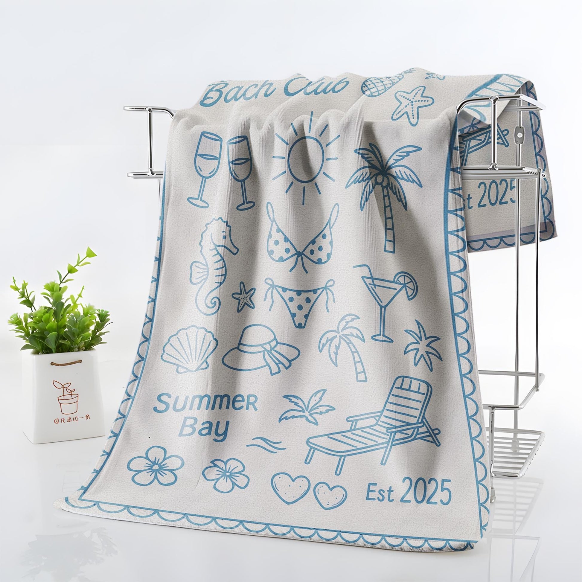 Custom Bachelorette Towel – Personalized Bach Party Towel, Summer Girls Trip Gift, Bride Squad Pool Towel, Beach Weekend Favor