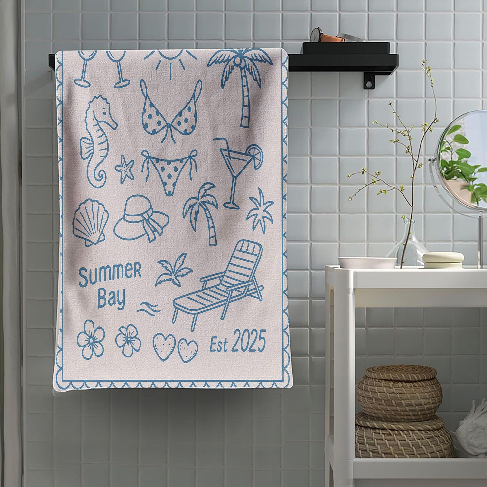 Custom Bachelorette Towel – Personalized Bach Party Towel, Summer Girls Trip Gift, Bride Squad Pool Towel, Beach Weekend Favor