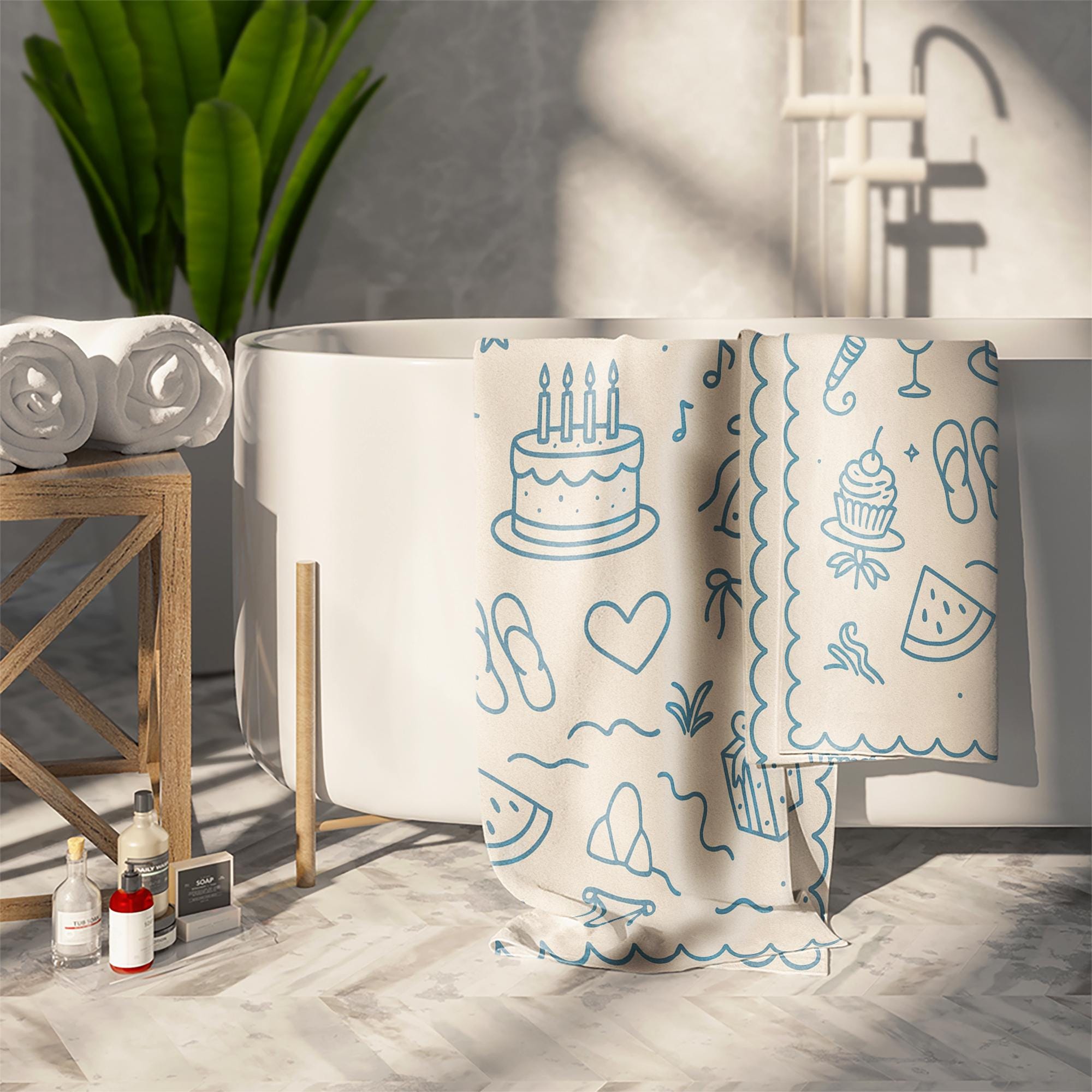 Custom Birthday Beach Towel – Personalized Summer Party Towel for Her, 21st Birthday Gift Idea, Pool or Beach Trip Celebration Towel