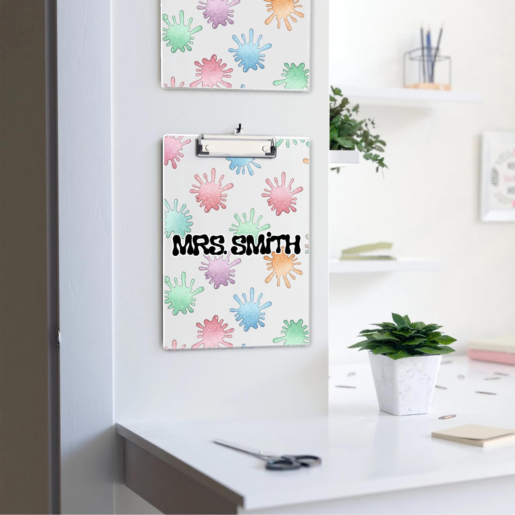 Personalized Science Teacher Clipboard – Custom Name Back to School Gift, Fun Art-Inspired Classroom Decor, Teacher School Supplies