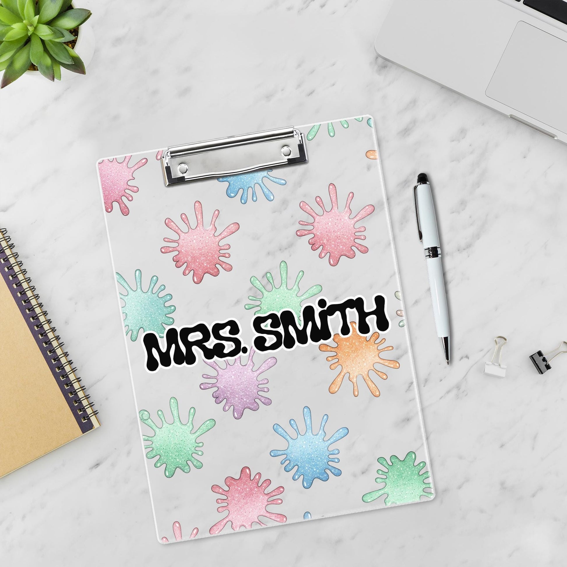 Personalized Science Teacher Clipboard – Custom Name Back to School Gift, Fun Art-Inspired Classroom Decor, Teacher School Supplies