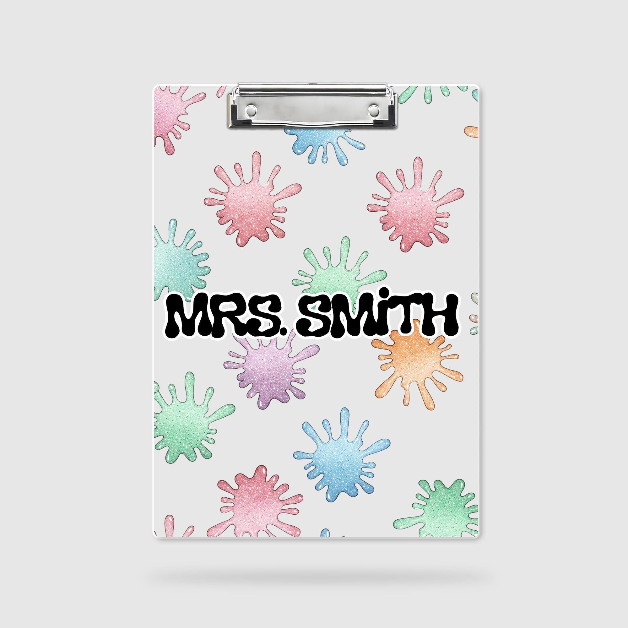 Personalized Science Teacher Clipboard – Custom Name Back to School Gift, Fun Art-Inspired Classroom Decor, Teacher School Supplies