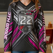 Custom Dirt Bike Jersey, Personalized Motocross Shirt with Rider Name & Number, Off-Road Racing Gear, Gift for Boys and Girls Back to School