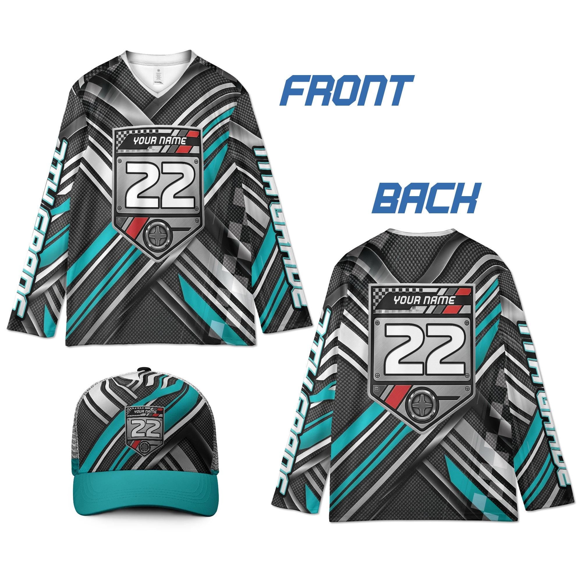 Custom Dirt Bike Jersey, Personalized Motocross Shirt with Rider Name & Number, Off-Road Racing Gear, Gift for Boys and Girls Back to School