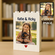 Custom Dog Photo Building Block | Personalized Pet Gift with Name & Picture | Dog Lover Keepsake | Memory Block Decor