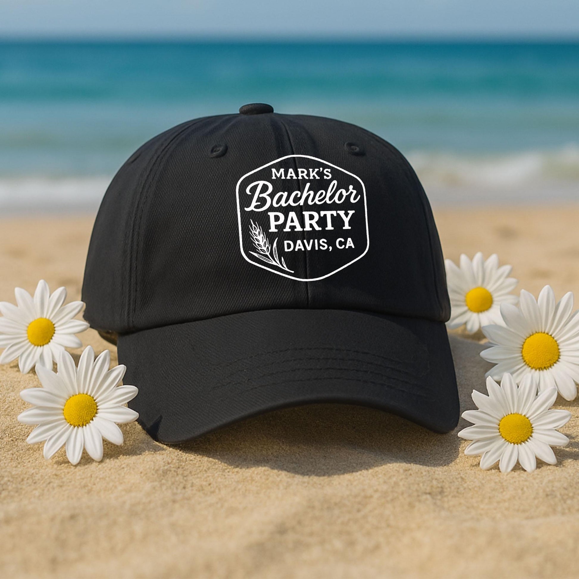 Custom Bachelor Party Hat, Personalized Groom Cap, Groomsmen Gift, Stag Party Hat, Bach Party Favor, Wedding Weekend Hat