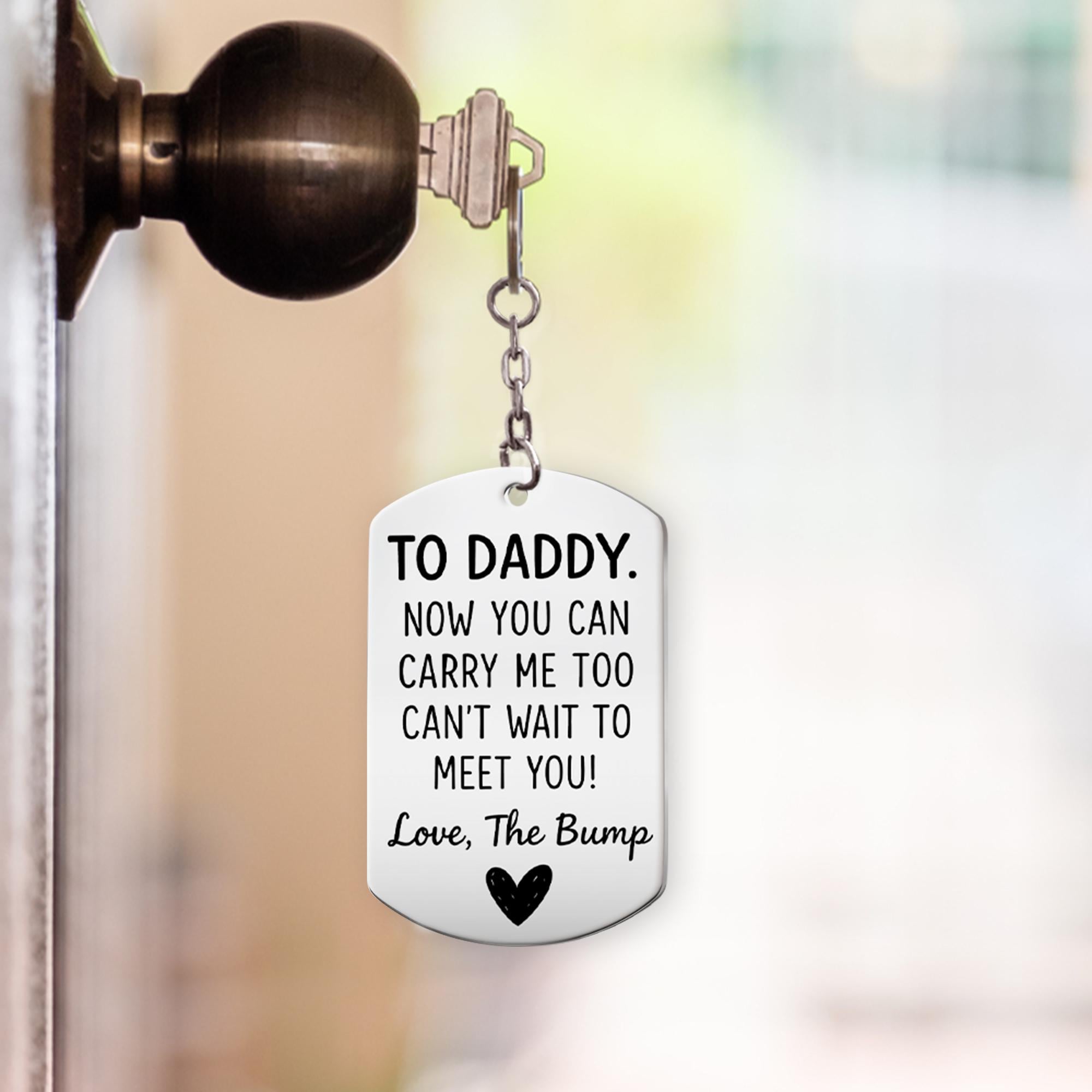 Custom Ultrasound Photo Keychain, To Daddy From Bump, Dad To Be Gift, Pregnancy Announcement Keepsake, First Time Dad Gift