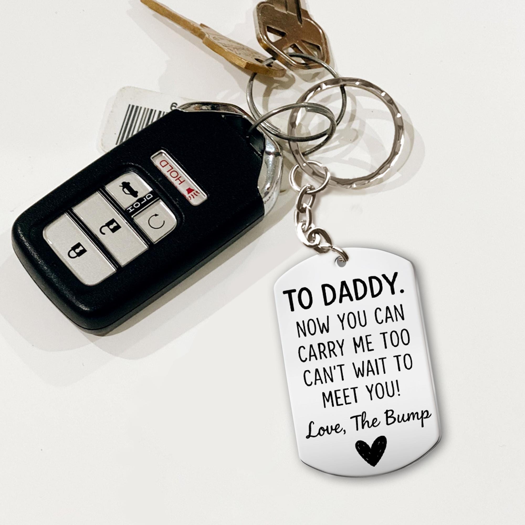 Custom Ultrasound Photo Keychain, To Daddy From Bump, Dad To Be Gift, Pregnancy Announcement Keepsake, First Time Dad Gift
