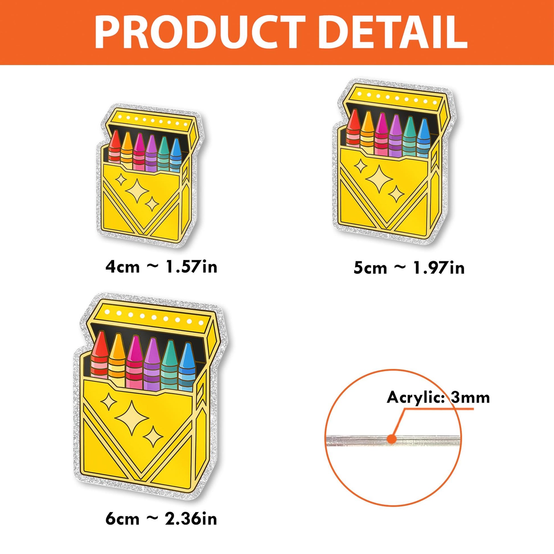 Crayon Box Badge Reel | Colorful Teacher ID Clip for Back to School | Cute Retractable Name Badge Holder for Educators & Artists